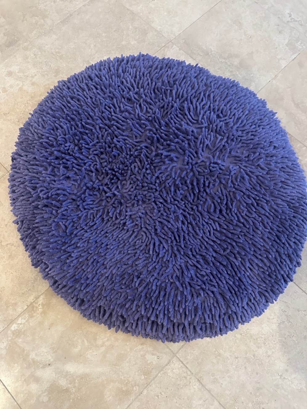 Purple Round Doodle Floor Pillow